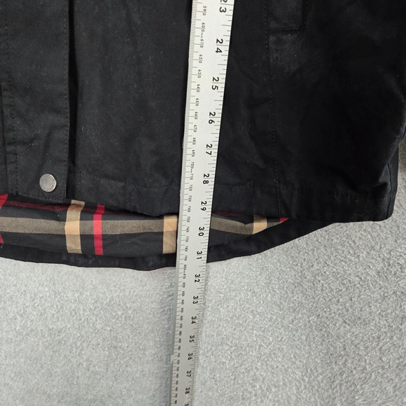 Pendleton Women Jacket Medium Black Rain Coat Hoodie Full Zip Snap Button Pocket - Picture 3 of 11